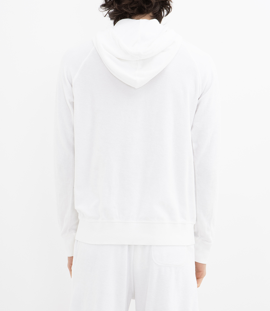 TOWELLING HOODIE ZIPPER