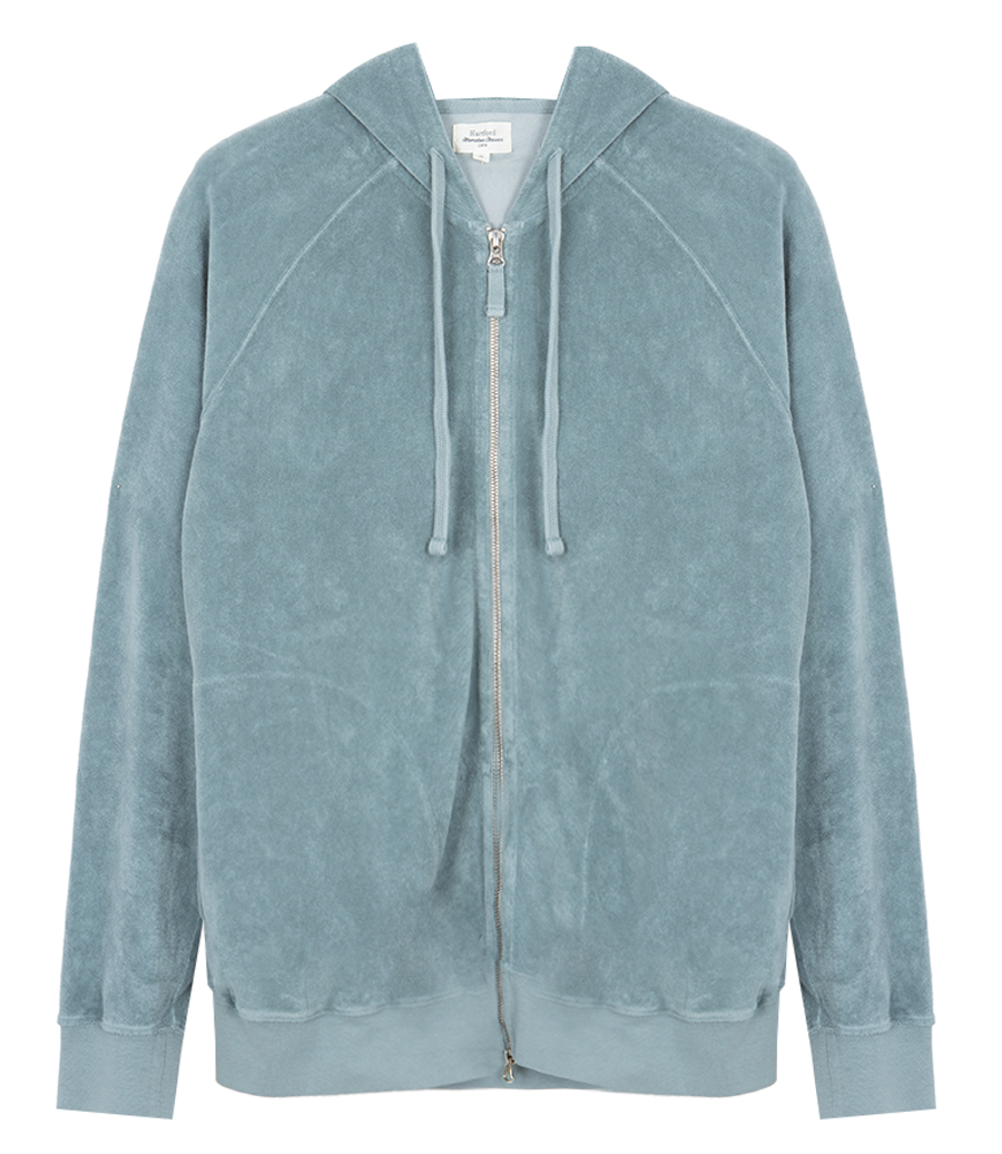 HARTFORD - TOWELLING HOODIE ZIPPER