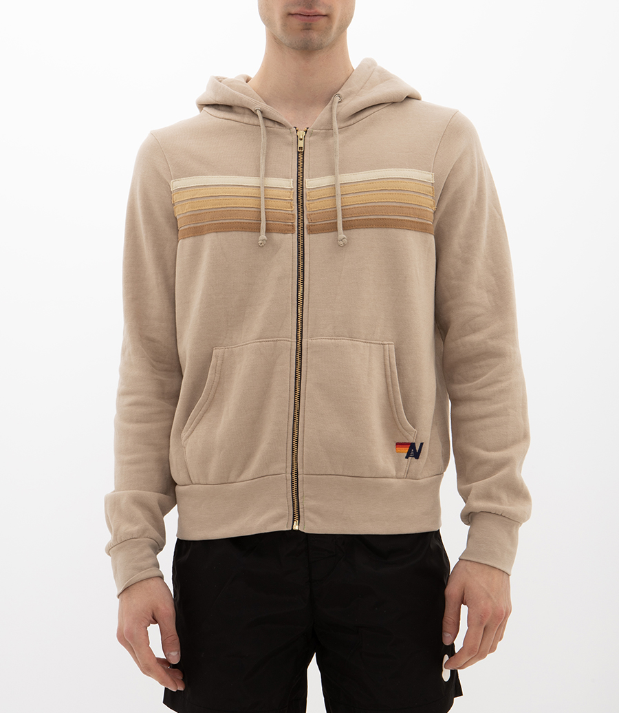 5 STRIPE ZIP HOODIE