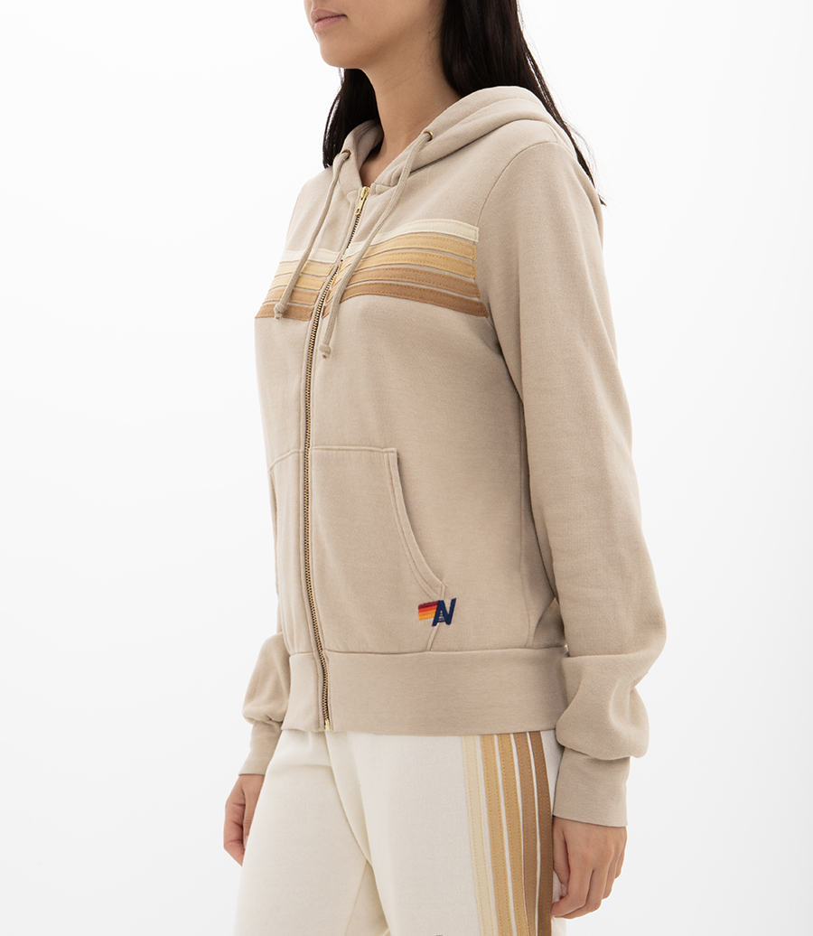 5 STRIPE ZIP HOODIE