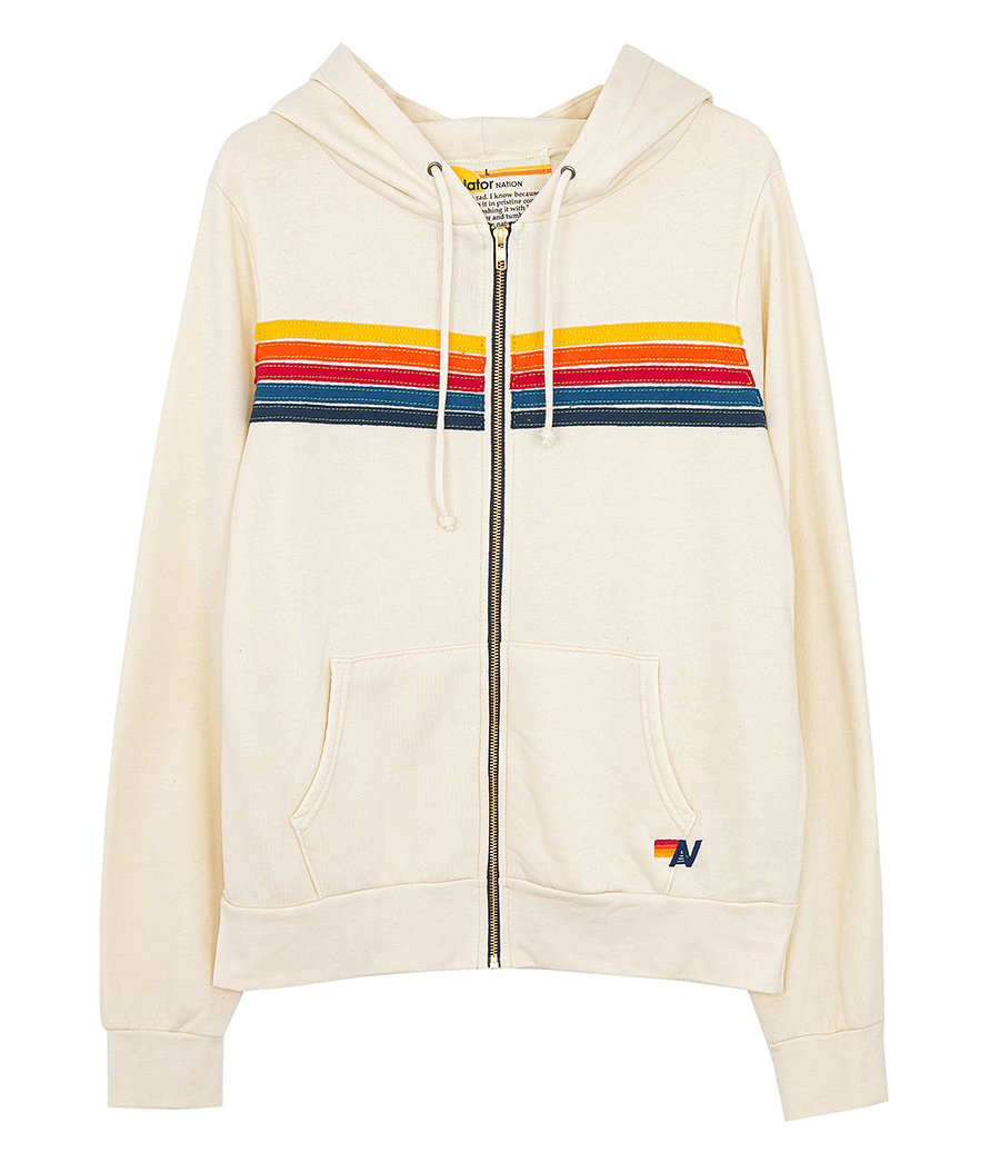 AVIATOR NATION - 5 STRIPE ZIP HOODIE