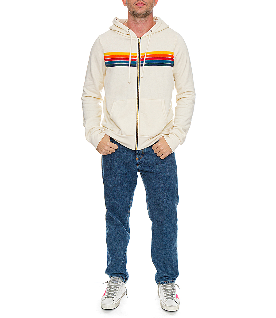 5 STRIPE ZIP HOODIE