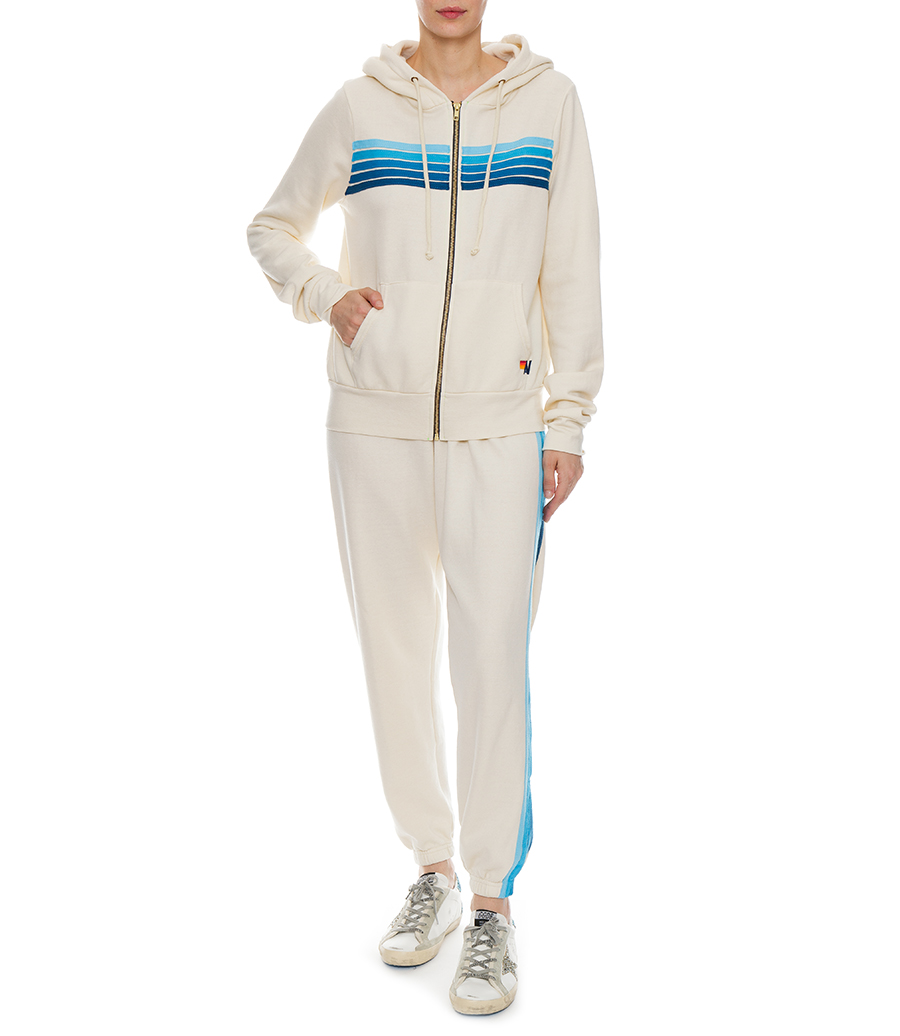 5 STRIPE ZIP HOODIE