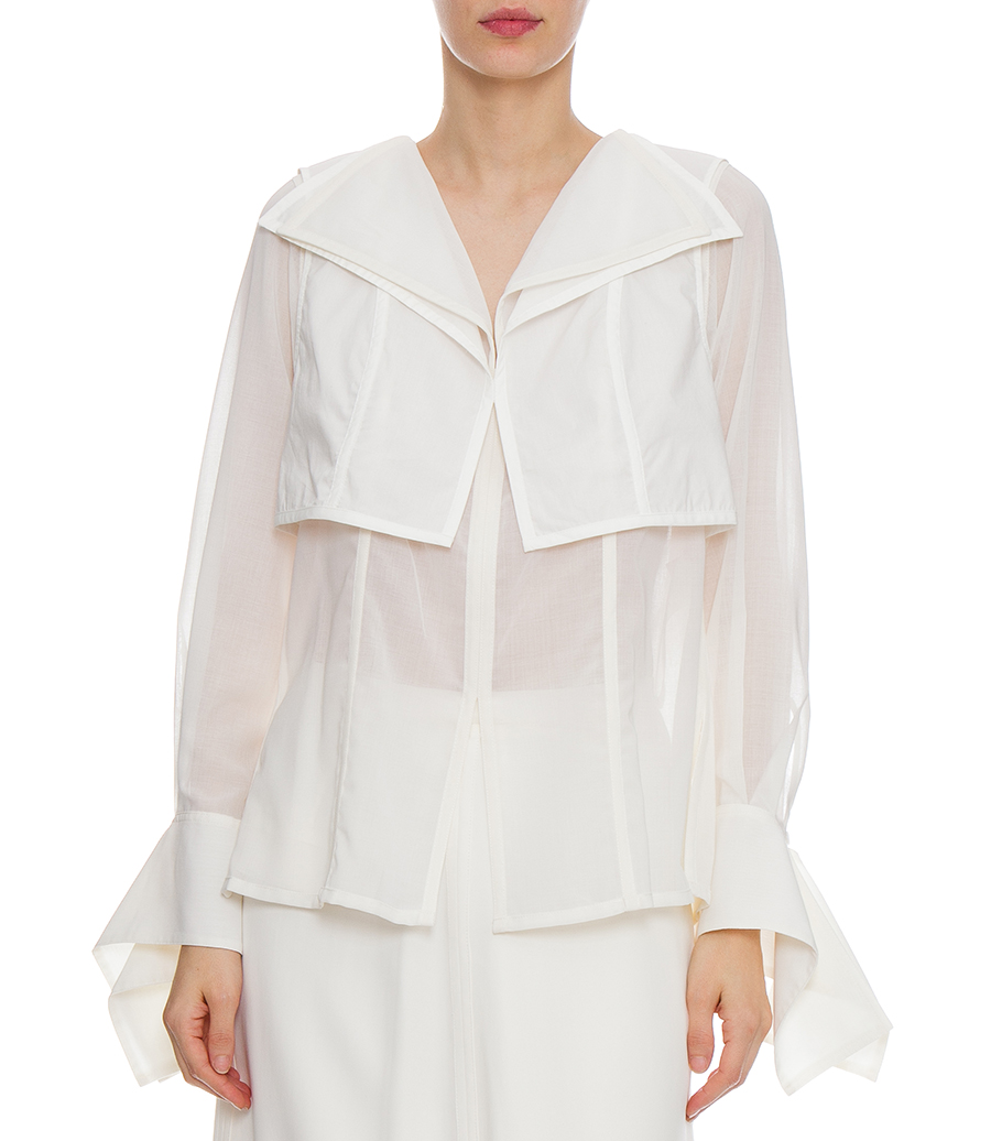 LONG SLEEVE TIE BACK BLOUSE