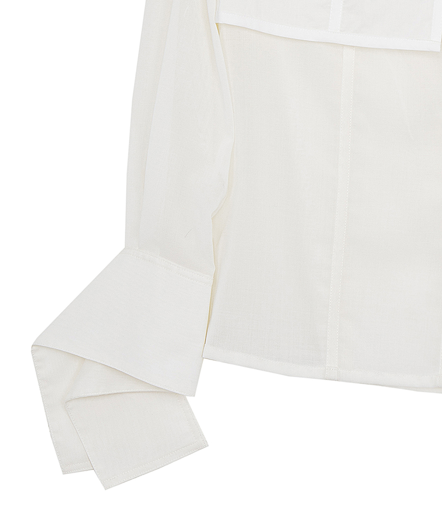 LONG SLEEVE TIE BACK BLOUSE