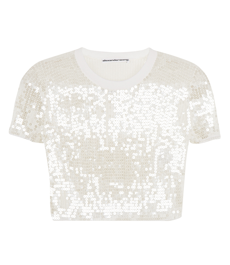 ALEXANDER WANG - CREWNECK TEE IN SEQUIN