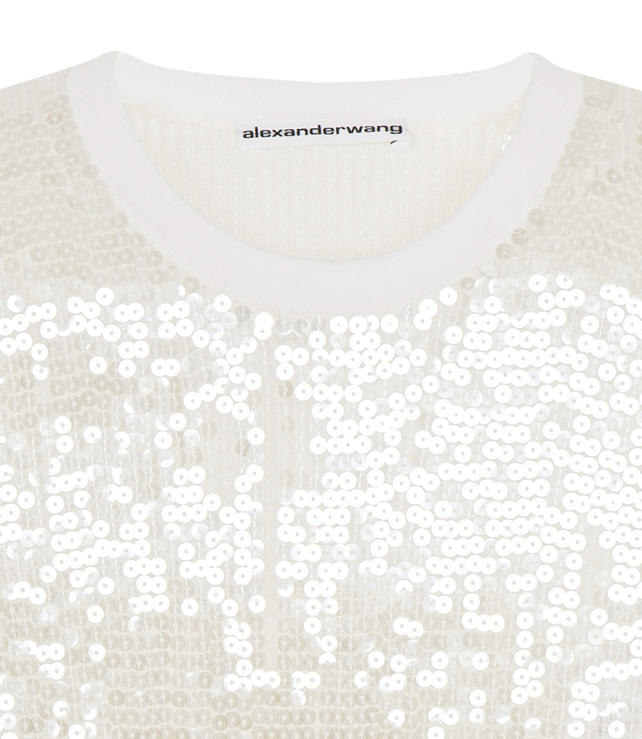 CREWNECK TEE IN SEQUIN