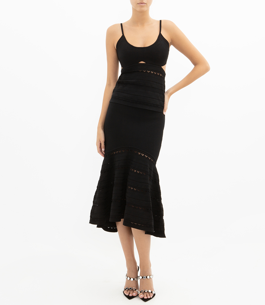 FLARED MIDI SKIRT