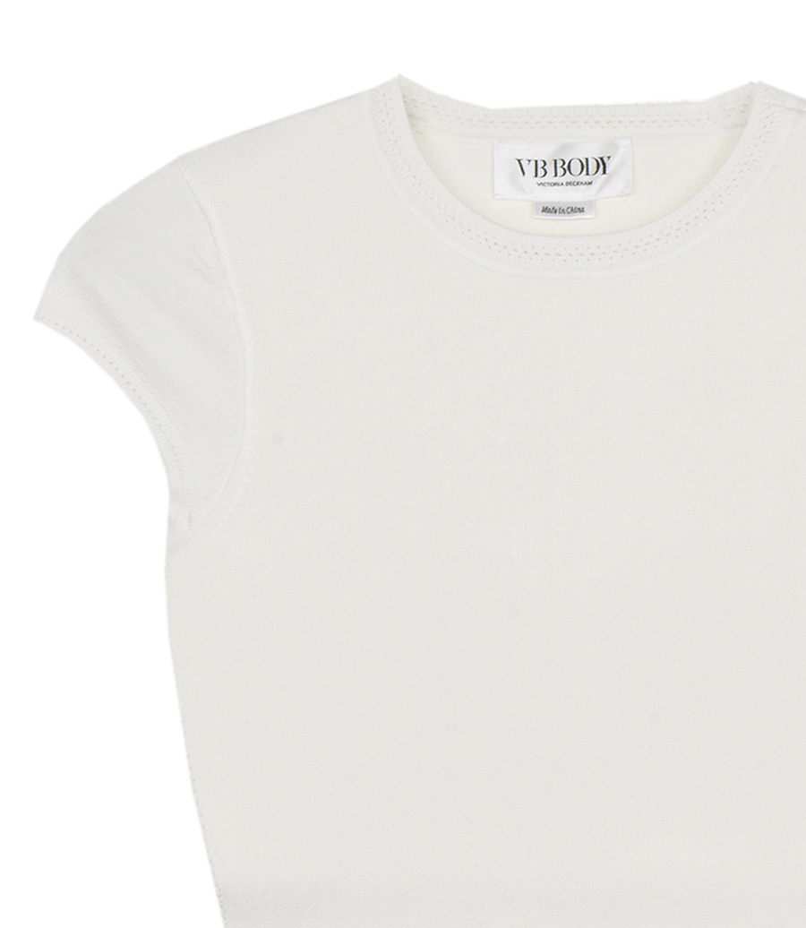 VB BODY COMPACT CAP SLEEVE MINI DRESS
