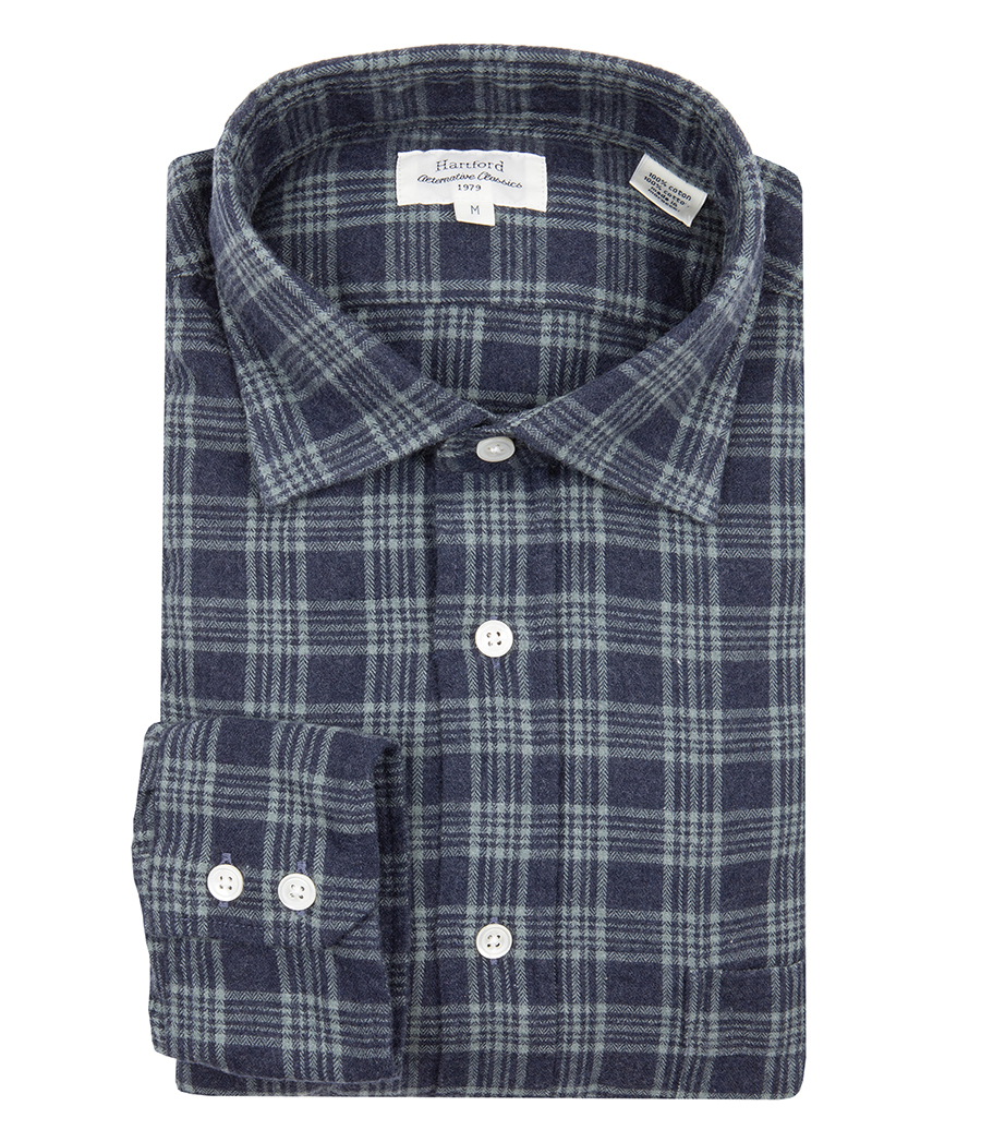 HARTFORD - BRUSHED CHECKED PAUL SHIRT