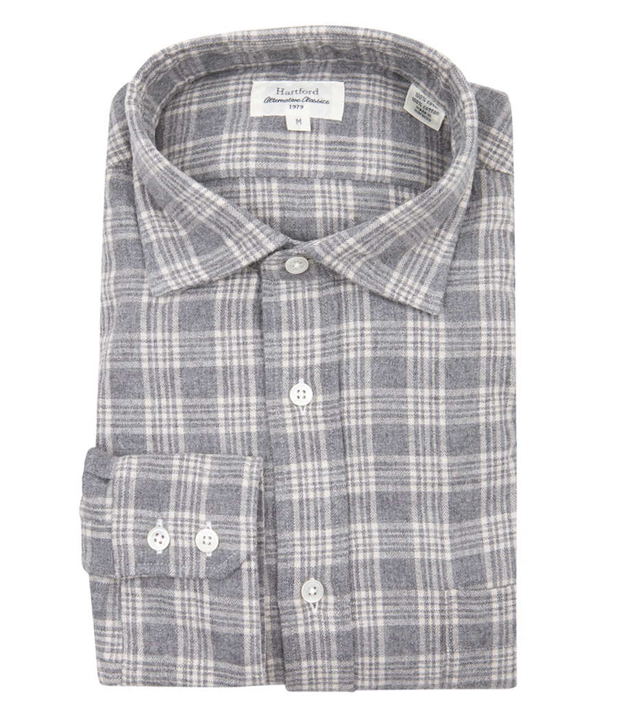 HARTFORD - BRUSHED CHECKED PAUL SHIRT