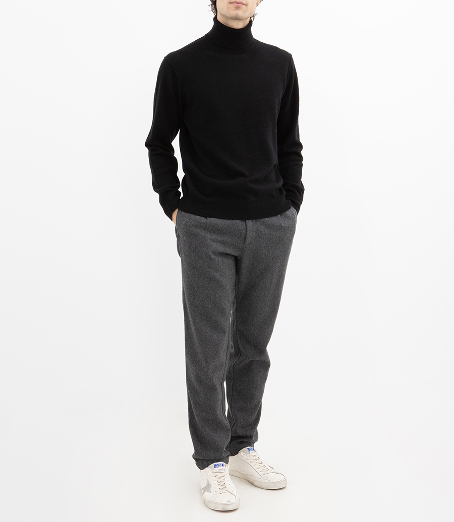 WOOL CASHMERE ROLL NECK