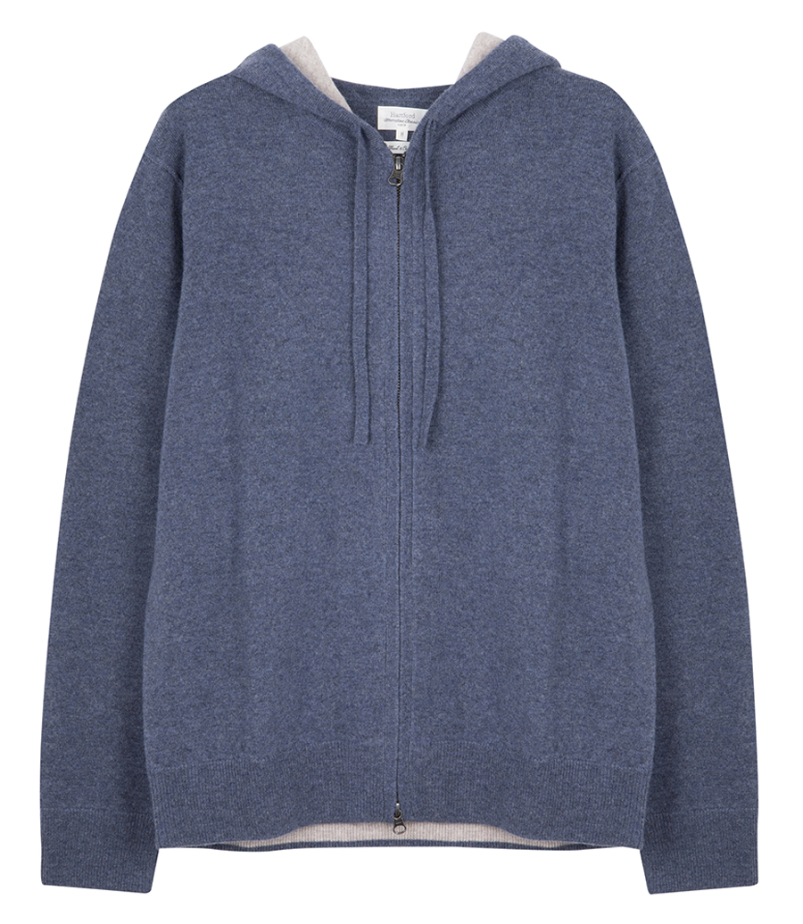 HARTFORD - CASHMERE ZIP HOODIE