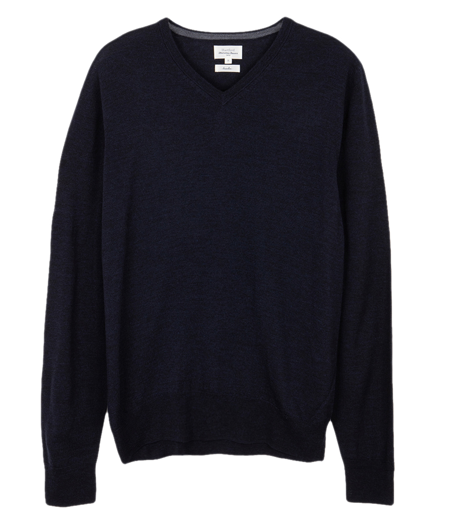 HARTFORD - MERINO VEE NECK SWEATER