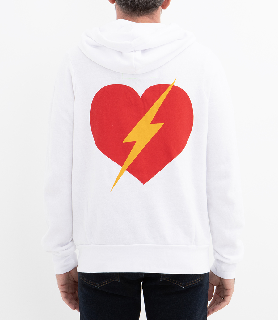 BOLT HEART ZIP HOODIE
