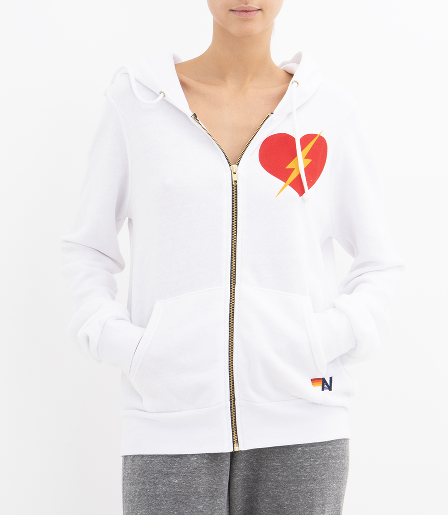 BOLT HEART ZIP HOODIE