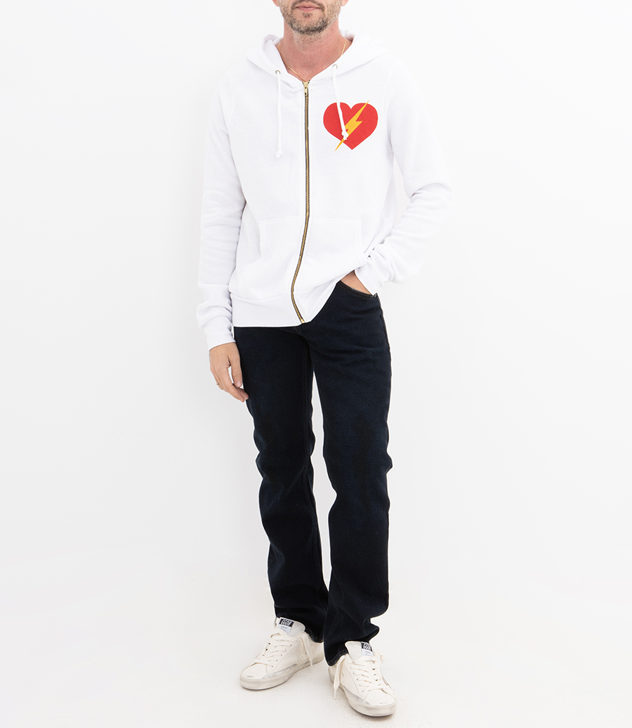 BOLT HEART ZIP HOODIE