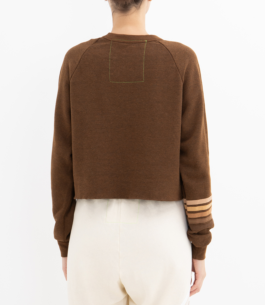 BOLT RUGBY STITCH CROPPED  SWEATSHIRT