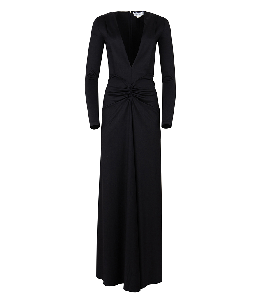 VICTORIA BECKHAM - LONG SLEEVE DEEP V-NECK GOWN