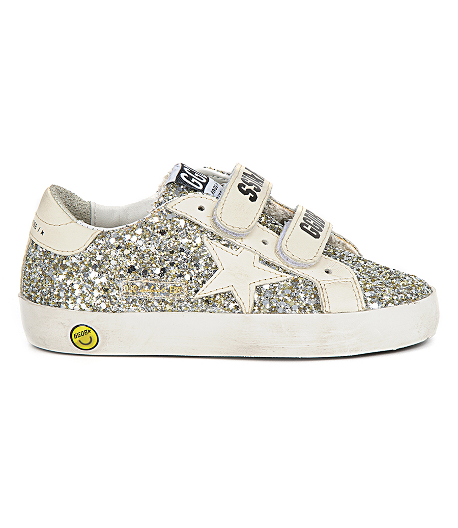 GOLDEN GOOSE  - OLD SCHOOL GLITTER LEATHER STAR