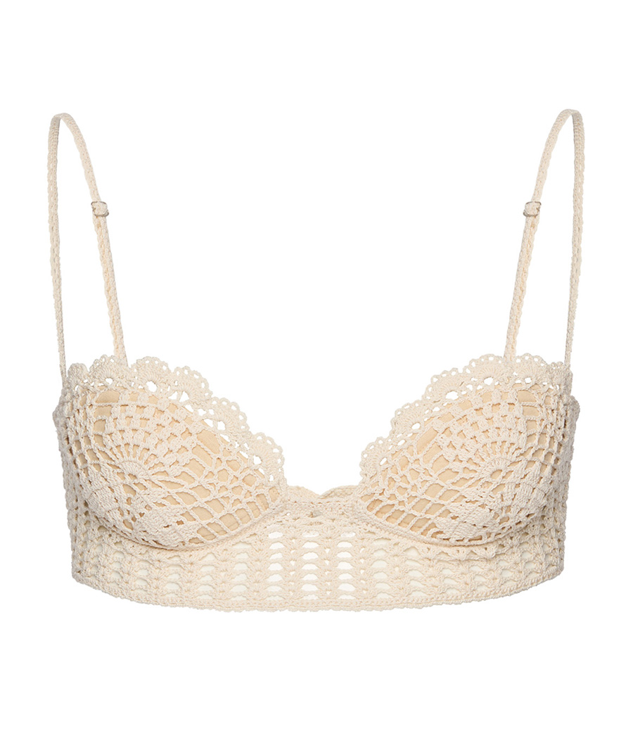 LACE CROCHET BUSTIER BRA | Soho Soho Eshop