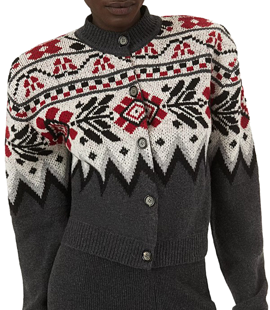 FAIR ISLE CASHMERE CARDIGAN