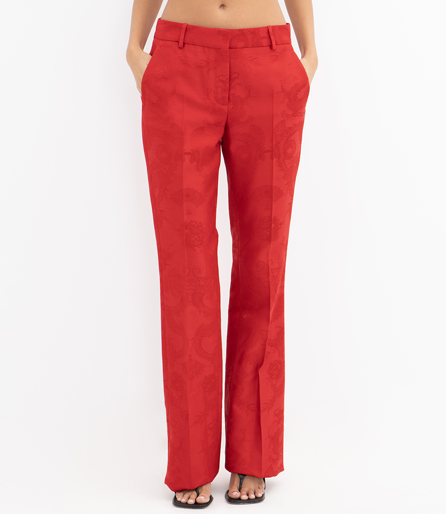 DRAGON EMBROIDERED TROUSERS