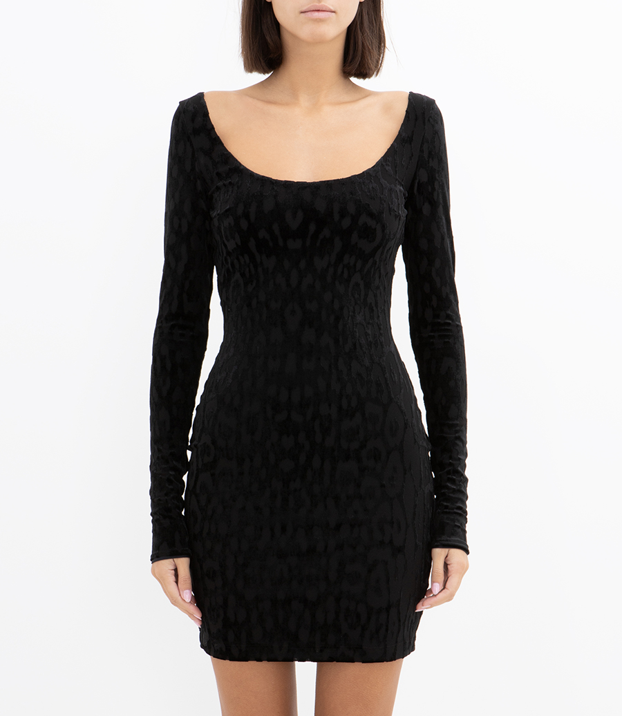 JAQUAR PATTERN L/S DRESS