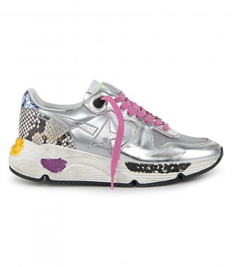 SHOES - SILVER METAL RUNNING SOLE SNEAKERS