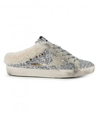 SNEAKERS - GLITTER SABOT WITH SHEARLING LINING