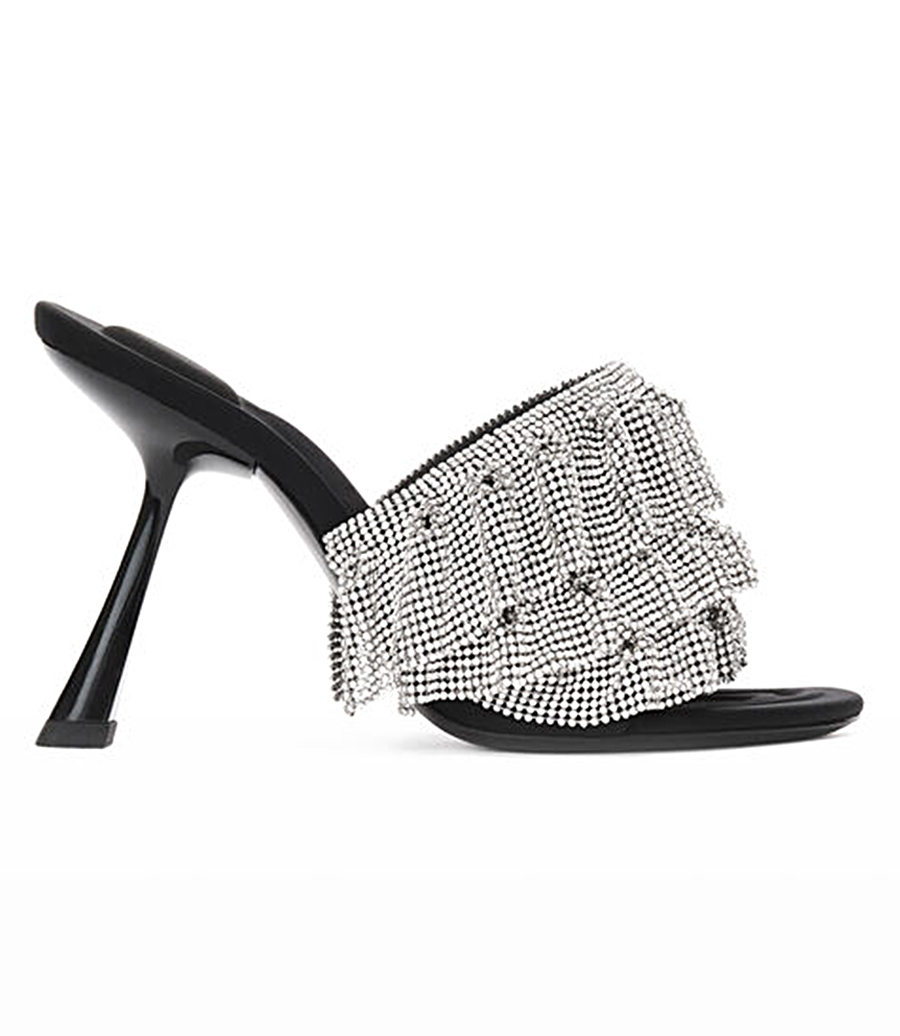 ALEXANDER WANG - NALA CRYSTAL RUFFLE SANDAL