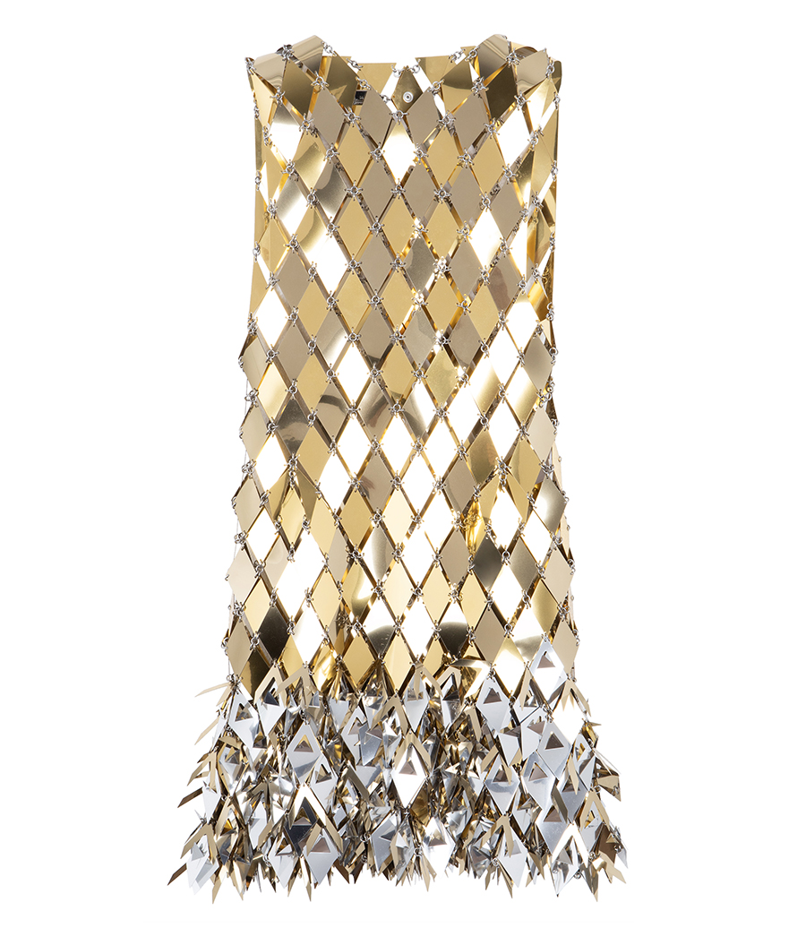 GOLD SHORT DRESS IN ASSEMBLY | Soho Soho Eshop