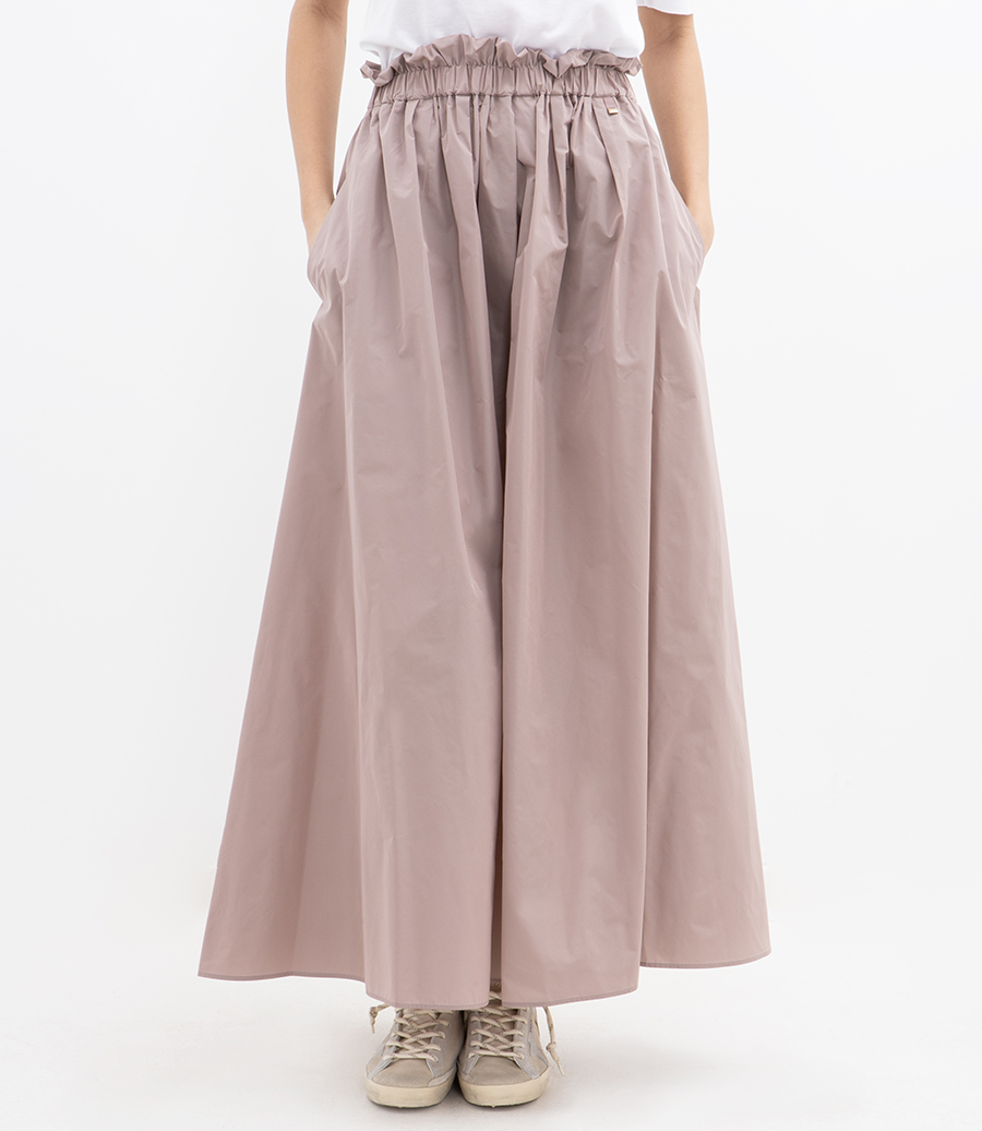 NEW TECHNO TAFFETA SKIRT