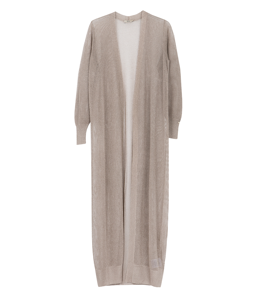 HERNO - CARDIGAN LUNGO IN LUREX