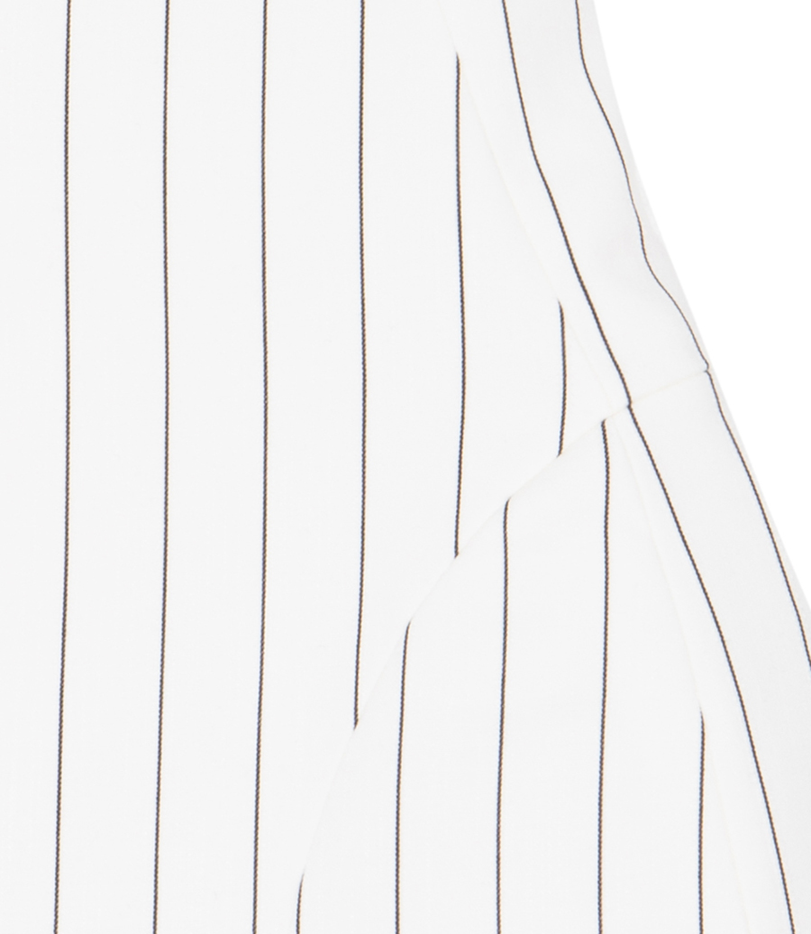 STRAPLESS PINSTRIPE SHORT DRESS