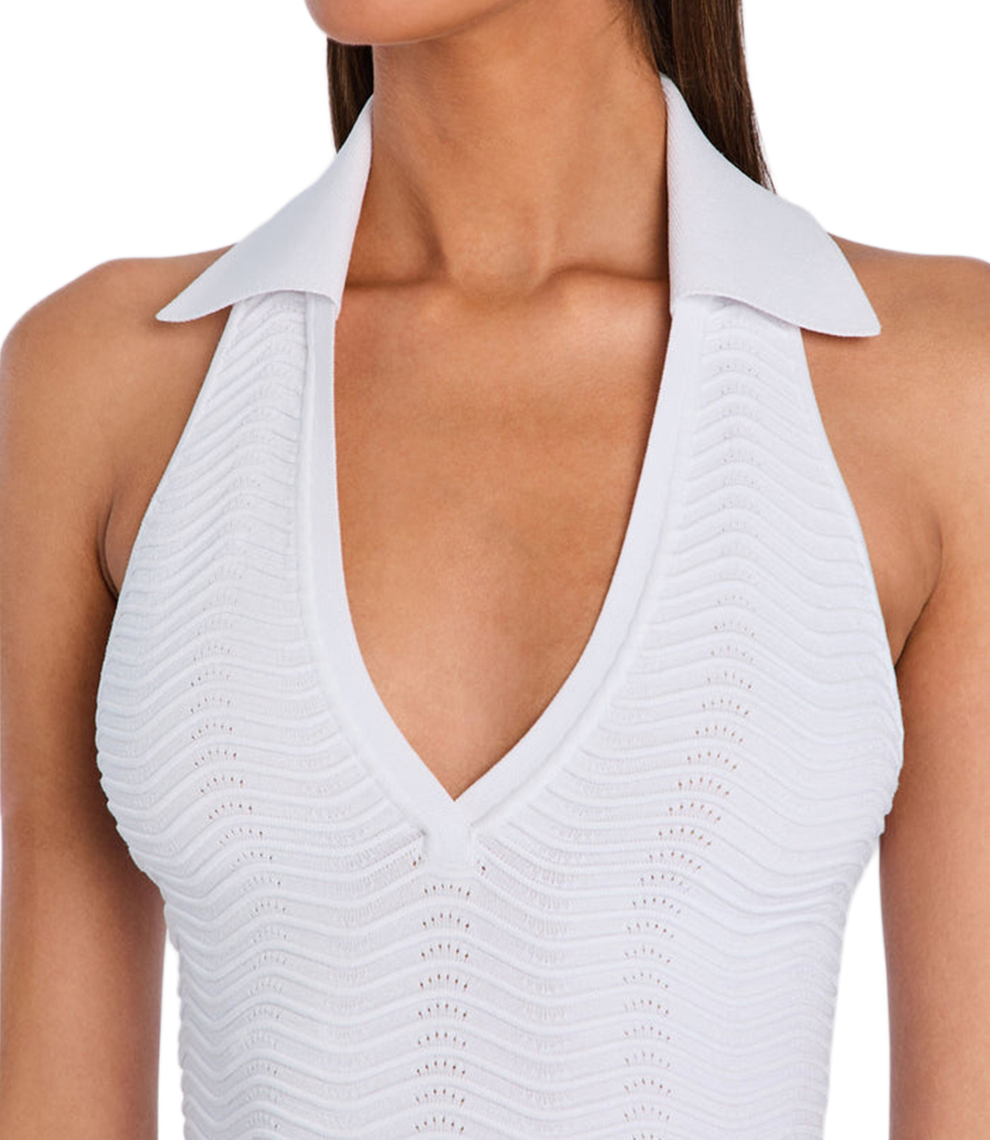 DORIANNE METALLIC RIB DRESS
