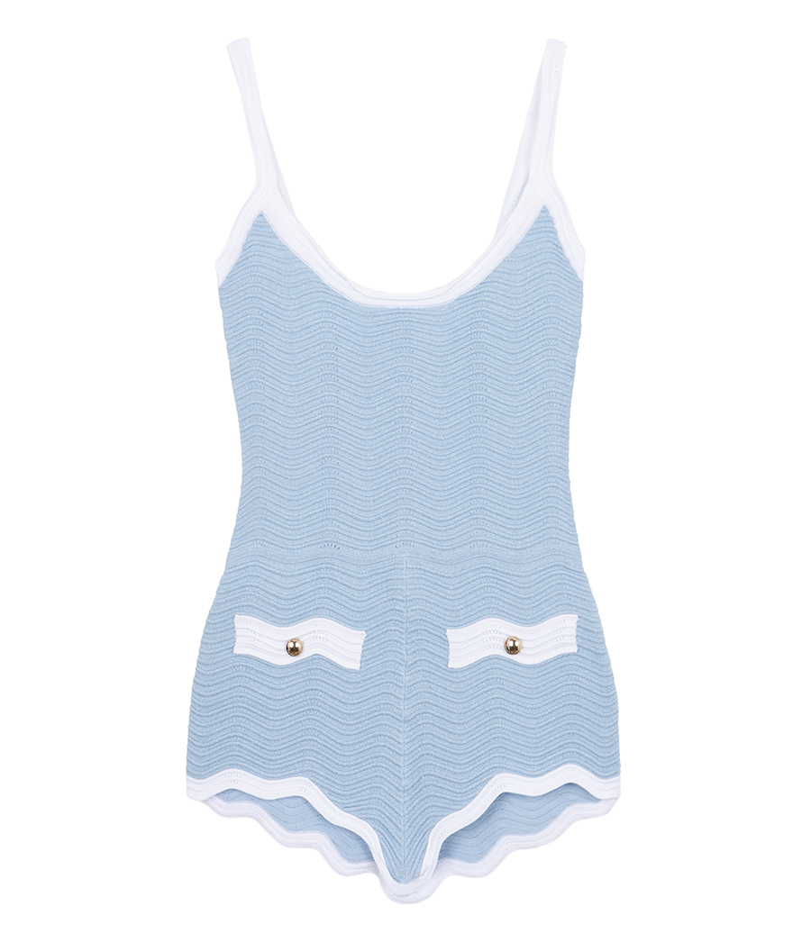 RETROFETE - JACQUETTE METALLIC RIB ROMPER