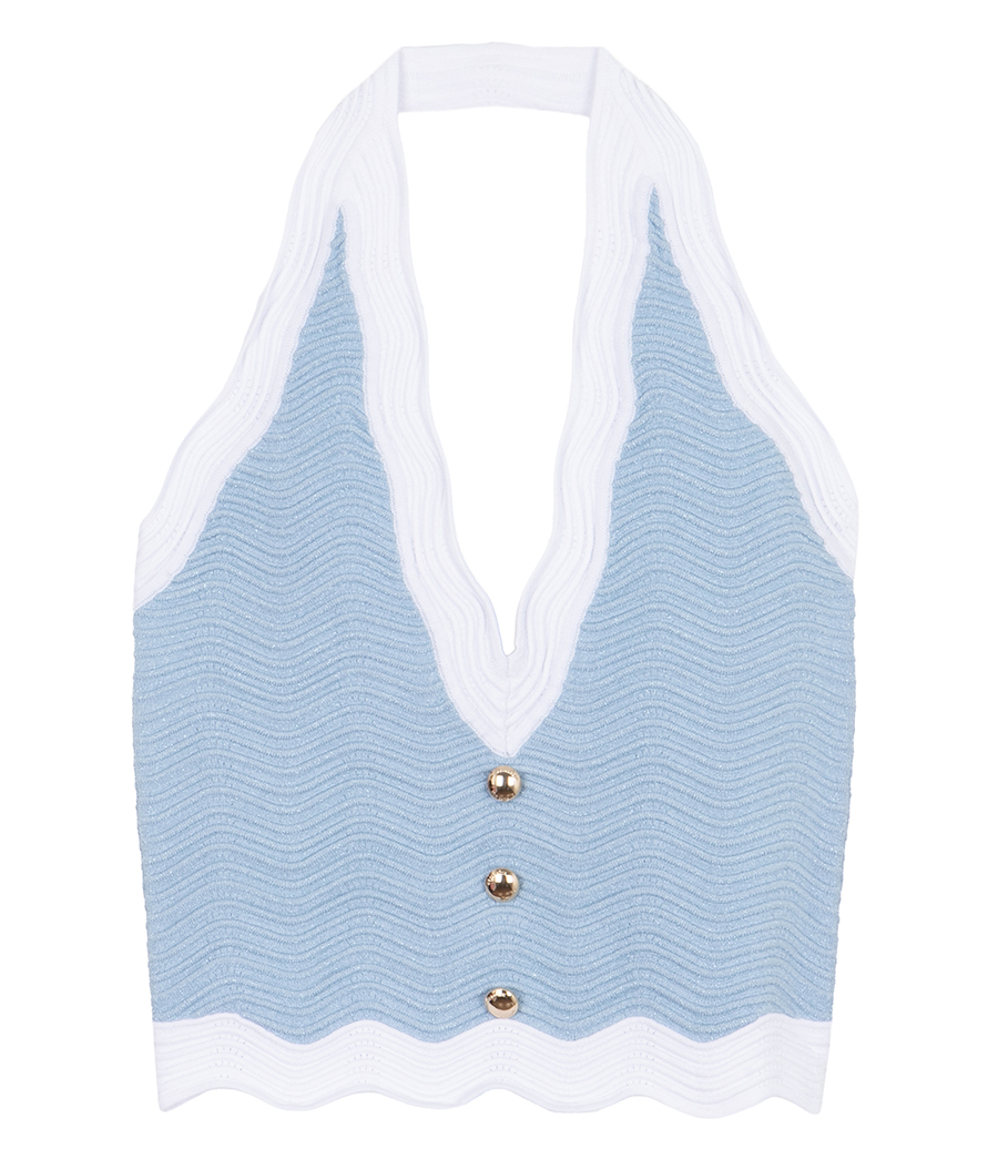 RETROFETE - LEENA METALLIC RIB TOP