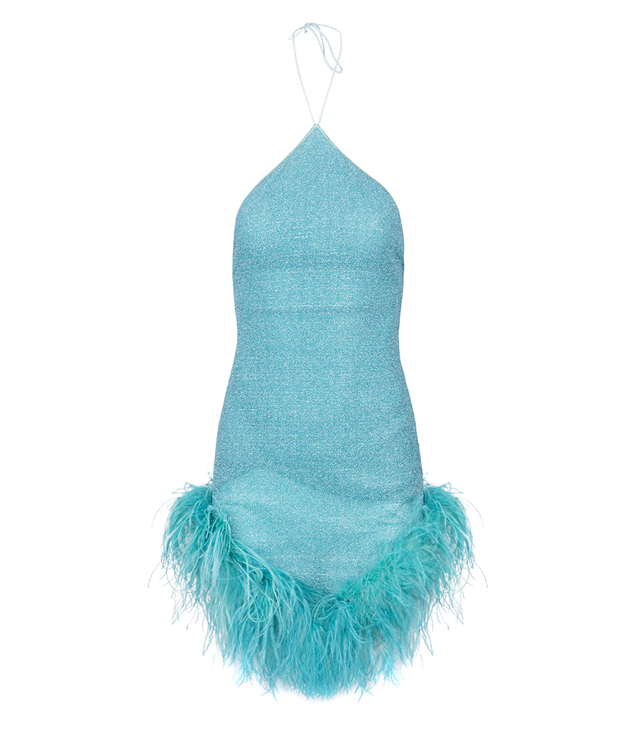 OSEREE - LUMIERE PLUMAGE NECKLACE DRESS