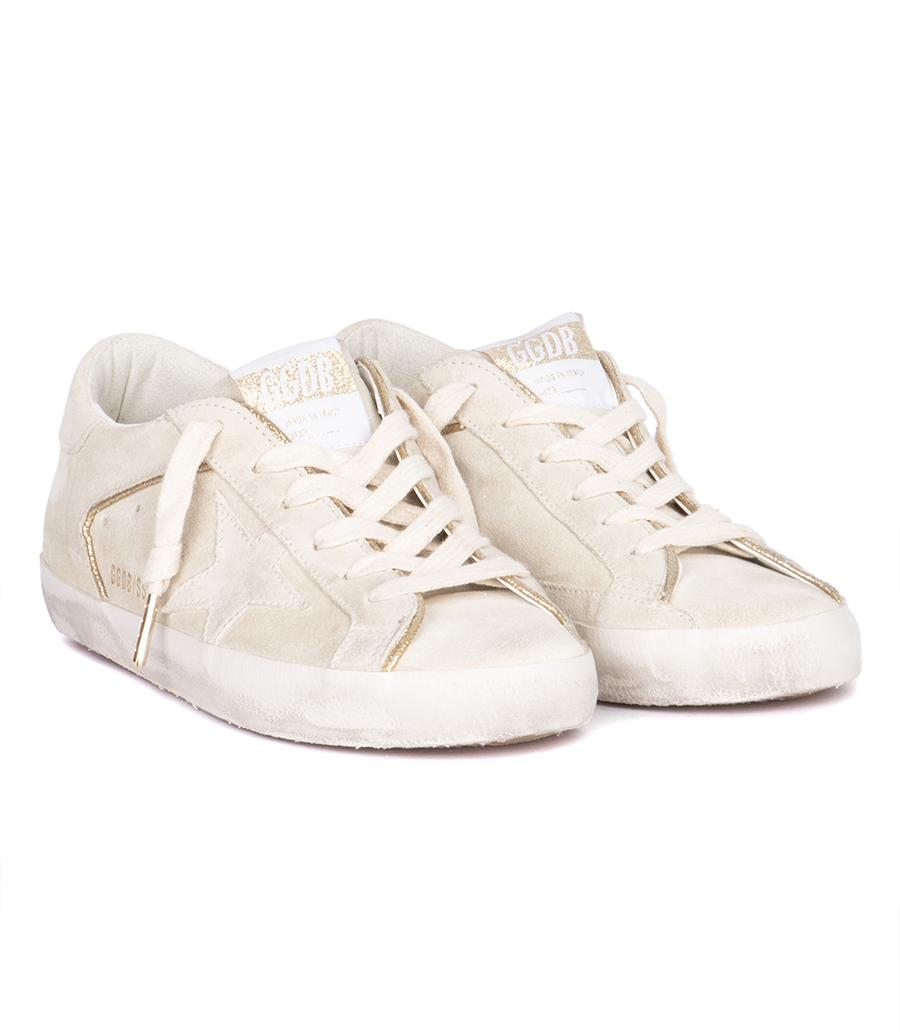 GLITTER PIPING SUEDE SUPER-STAR