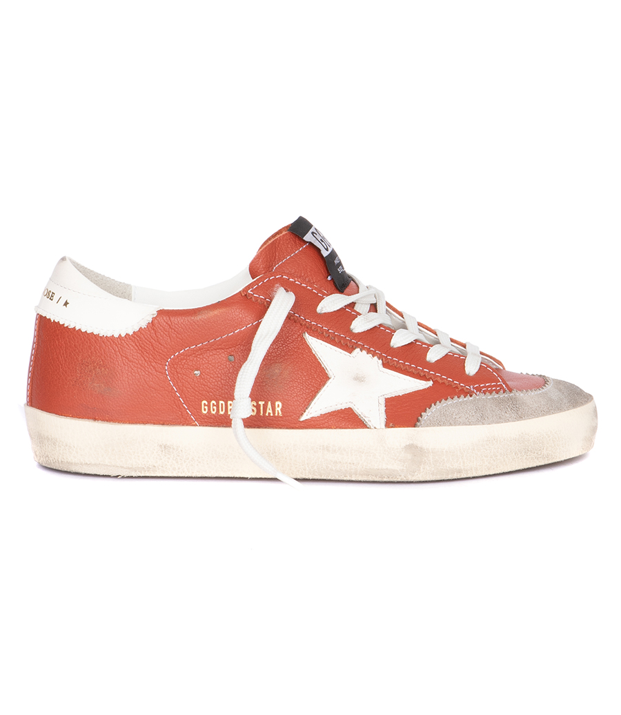 GOLDEN GOOSE  - WHITE LEATHER STAR SUPER-STAR