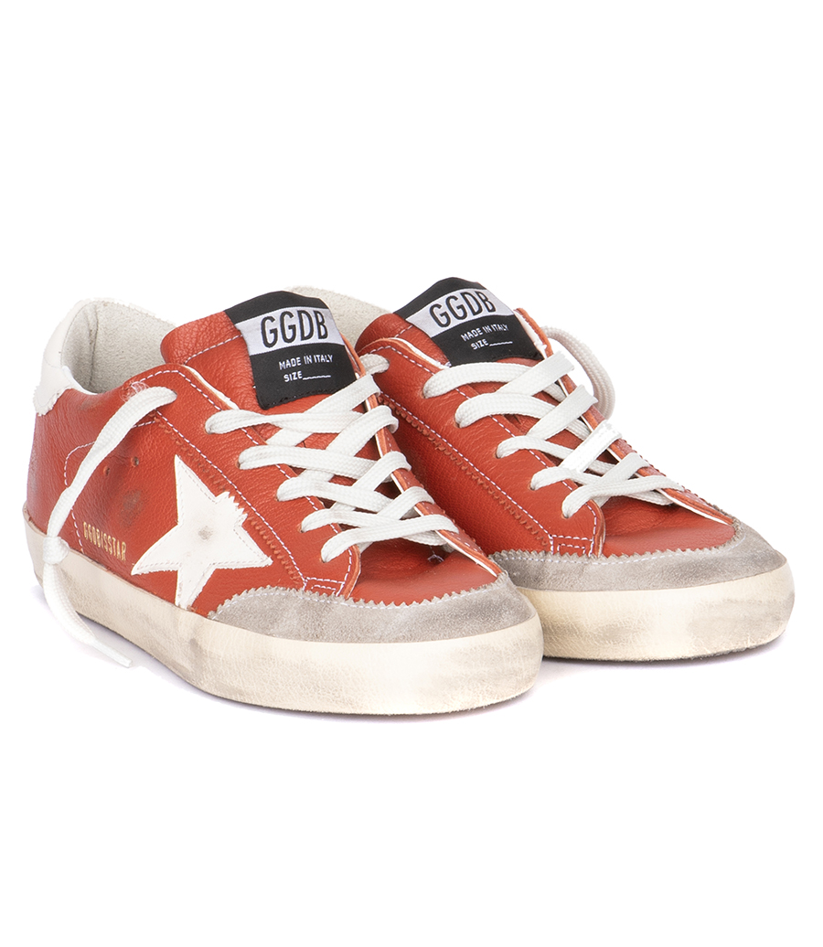 WHITE LEATHER STAR SUPER-STAR