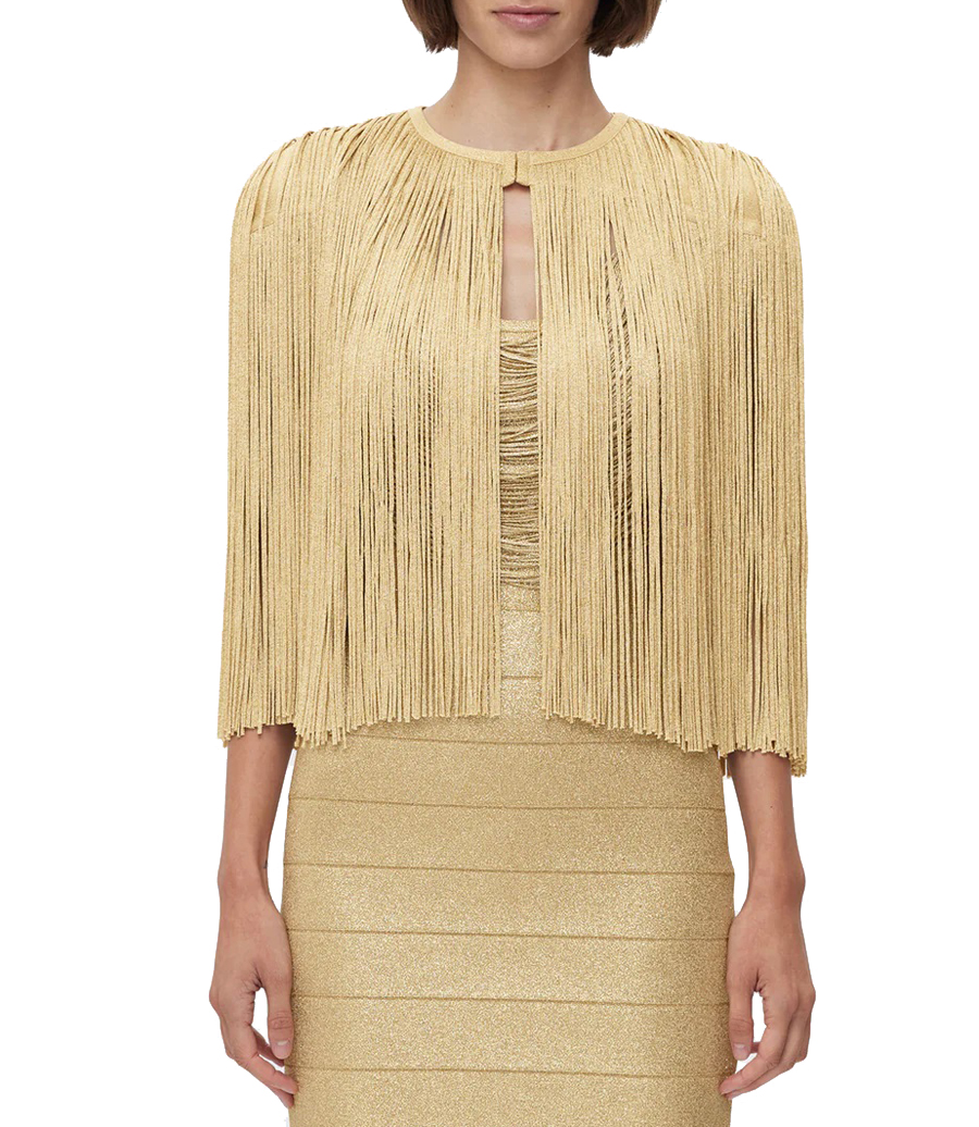 ICON METALLIC FRINGE CAPE