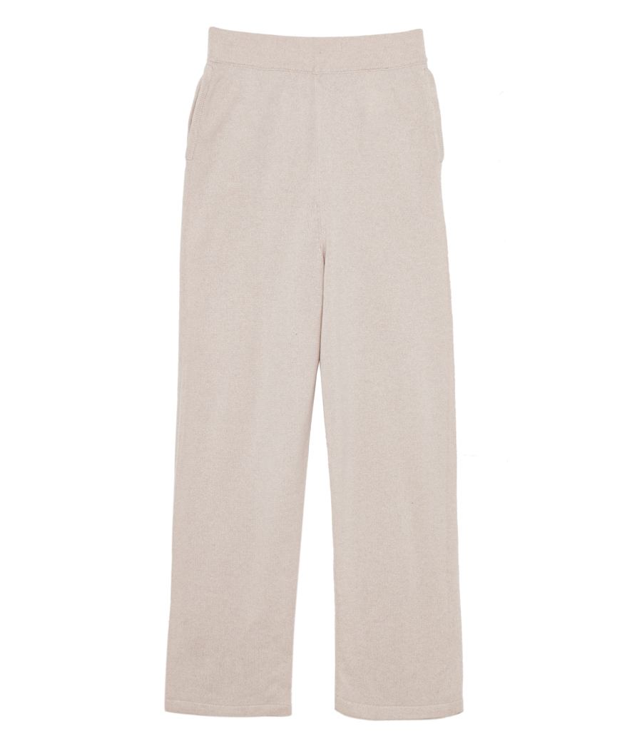 GOLDEN GOOSE  - NATURAL WHITE CASHMERE BLEND WOMEN’S JOGGERS