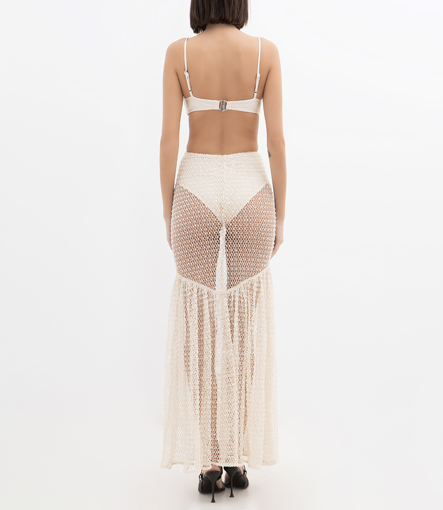 CROCHET BLOOM CUT OUT BEACH DRESS