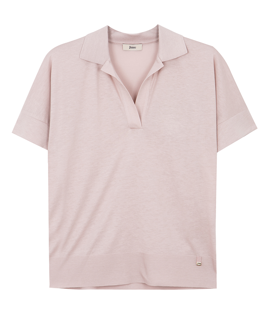 HERNO - POLO IN GLAM KNIT EFFECT