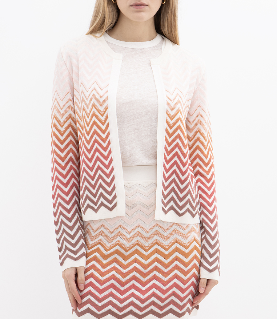CHEVRON DEGRADE CARDIGAN