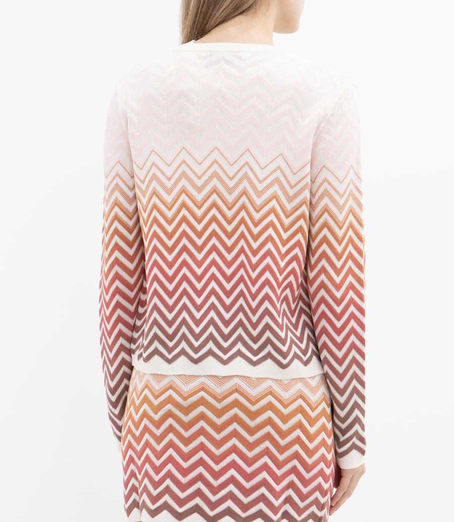 CHEVRON DEGRADE CARDIGAN