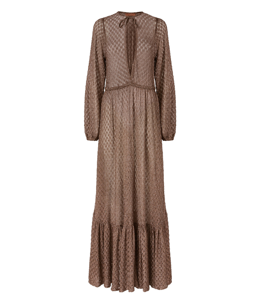 MISSONI - SPIDERWEB MOTIF LONG COVER UP