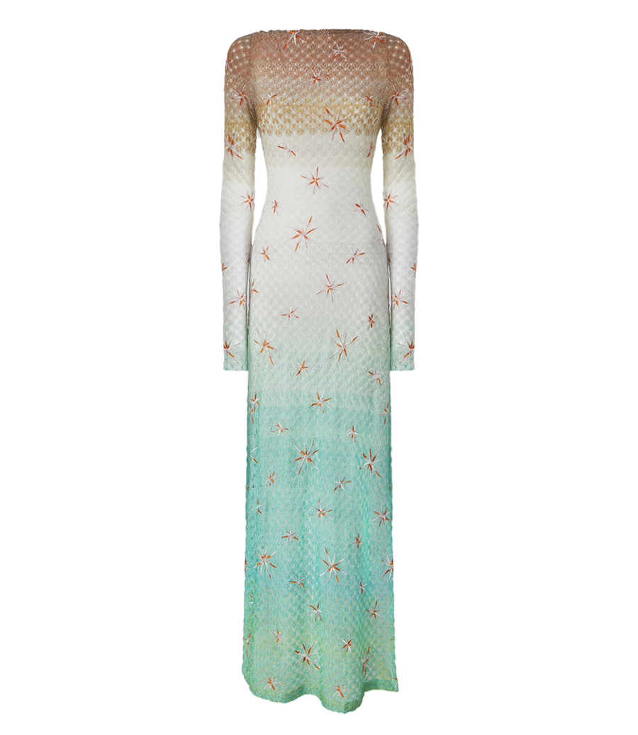 MISSONI - DEGRADE SPIDERWEB MOTIF LONG COVER UP